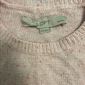 LOFT Soft Pink Crew Neck Sweater